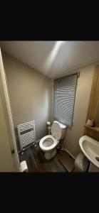a bathroom with a toilet and a sink at Tayock Park in Montrose +6 photos