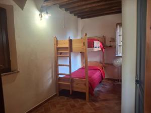a bedroom with a bunk bed in a room at Garbo Home in Asciano +47 photos