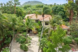 a house in the middle of a forest with palm trees at Villa The Hidden Palm, Piscadera, Private Pool in Willemstad