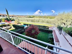 a view of a river from the balcony of a house at Residence agli Oleandri in Manerba del Garda