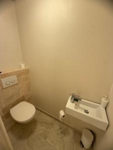 a bathroom with a toilet and a sink at French Riviera Golf in Mandelieu-La Napoule