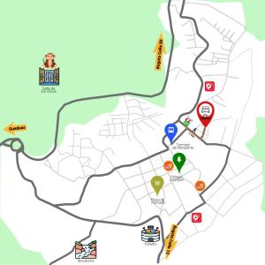 a map of the city of san francisco with attractions at Cerca al centro, piscinas & jacuzzis y muy dotado in Villeta