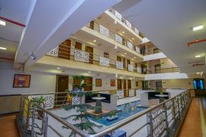 a view of the lobby of a hospital at The Altruist Navi Mumbai Hotel in Navi Mumbai