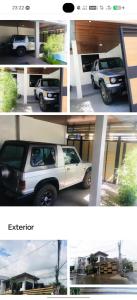 a collage of photos of vehicles parked in front of a house at Casa Junquera in Cebu City