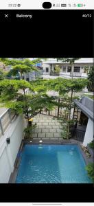 an overhead view of a swimming pool in a building at Casa Junquera in Cebu City