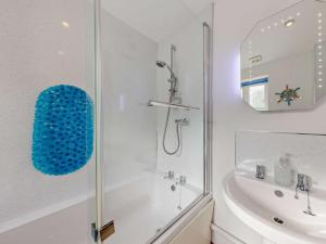 a bathroom with a shower and a sink at 2 Bed in Arthog oc-43105 in Arthog