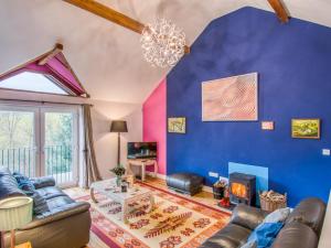 a living room with a blue and purple wall at 4 Bed in Newtown oc-48641 in Kerry
