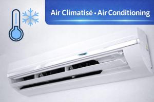 an image of an air chinaisse air conditioning radiator at Room with a King-Size Bed Downtown Quebec in Quebec City +11 photos