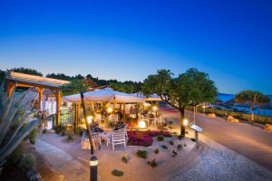 an overhead view of a restaurant at night at Easyatent Luxe Safari tent Krk in Krk