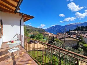 a balcony with a view of the mountains at Villa La Pief - Gardasee by Garda Domus Mea in Tremosine Sul Garda