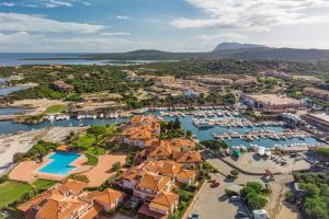 an aerial view of a resort with a marina at Casa Gallo in Santa Marinella