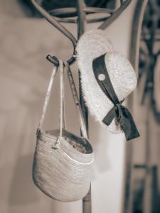 a basket is hanging on a metal pole at Casa Fonte Vallone in Pacentro +128 photos