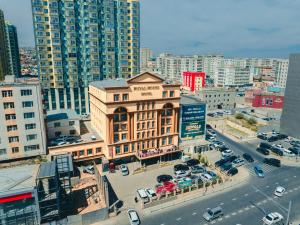 an overhead view of a building in a city at Royal House Hotel 2 in Ulaanbaatar