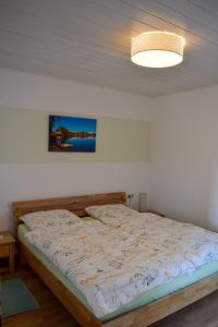 a bedroom with a bed in a room at Ferienwohnung Seeufer in Bad Bayersoien