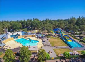 an aerial view of a water park with a slide at Vakantiepark Samoza in Vierhouten