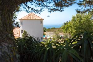 a large white building with a tile roof at Quinta do Cabo Guesthouse in Sintra