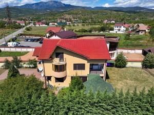 a house with a red roof at Casa RUXI in Jiblea Veche