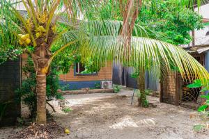 a palm tree in front of a house at Fern Haven in Port Harcourt