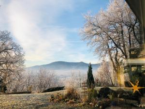 a view of the mountains from a window of a house at Villa Aux Chênaies in Obernai +8 photos