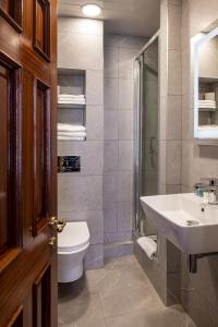 a bathroom with a toilet and a sink at O'Donoghue's in Dublin