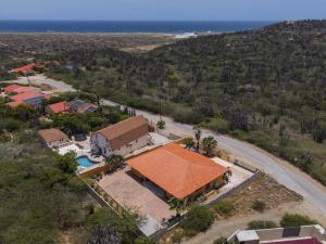 an aerial view of a house with an orange roof at Arantxa Residence in Noord