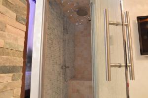 a shower with a glass door in a bathroom at Suite hors du temps in Le Castellet +6 photos