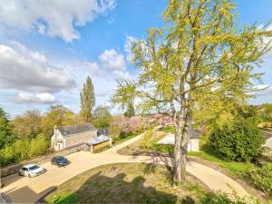 an aerial view of a house with a tree at La ROCHE D'ANJOU in Saint-Mathurin