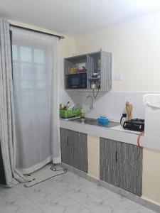 a kitchen with a sink and a counter top at AA Suites 87 in Nairobi
