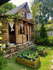 a small house with a garden in front of it at SIA Home in Da Lat
