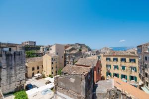 an aerial view of a city with buildings at Bella Vista - Historic Centre -4th floor in Corfu