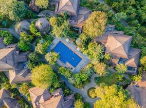 an overhead view of a house with a swimming pool at Katiliya Mountain Resort And Spa in Mae Salong Nai