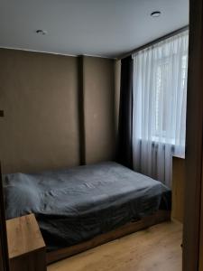 a bedroom with a bed and a window at Apartment GLORIA in Narva-Jõesuu