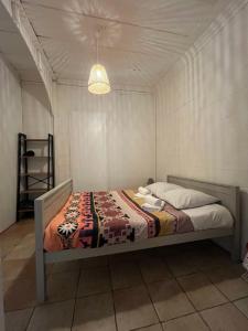 a bedroom with a bed in a room at La Kaz Yab in Salazie