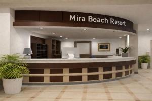 a lobby of a mica beach resort with a reception desk at Mira Beach Resort Bodrum - All inclusive in Bodrum City +26 photos