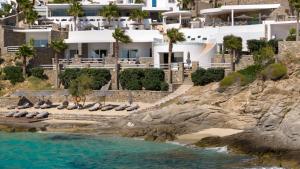 a view of a resort from the water at Anax Resort and Spa in Agios Ioannis Mykonos