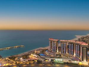 an aerial view of a resort near the ocean at Rixos Premium Alamein in El Alamein