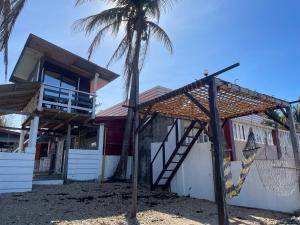 a house with a hammock and a palm tree at INS n OUTZ in Bolinao