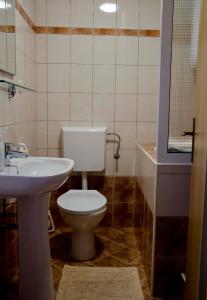 a bathroom with a toilet and a sink at Apartment Percic in Tar