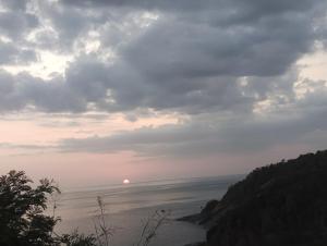 a view of the ocean under a cloudy sky at EnDanni Hostel in Amphoe Thalang