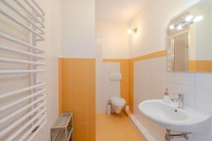 a bathroom with a sink and a toilet at Willa Danielski in Niedzica +33 photos