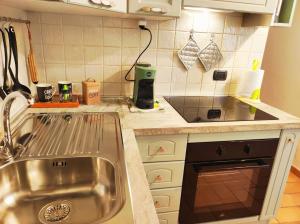 a kitchen with a sink and a counter top at Le Torri 3 San Gimignano in San Gimignano