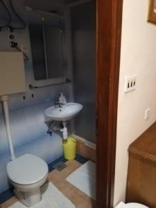 a bathroom with a toilet and a sink at Apartment Pavin in Poljana
