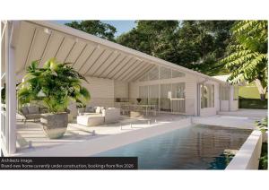a rendering of a house with a swimming pool at Kindred Whitsundays in Cannonvale