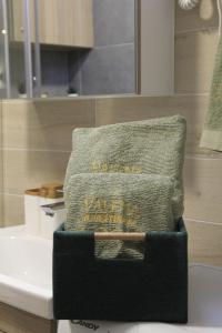 a box with a baseball bat sitting on top of a counter at Valena 2 - Divčibare Free private Parking in Divčibare +60 photos