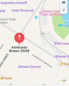 a map of the hotel riviera at Mdp in Mar del Plata