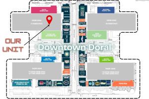 a map of the downtown durham urban district at Modern Studio Pool View Downtown Doral' Heart in Miami +29 photos