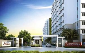a rendering of a parking lot in front of a building at 727 Anabelle Residence at Marina Spatial Condominium in Dumaguete