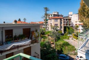 a view from the balcony of a building at Affittacamere Le Palme in Ospedaletti