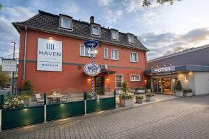a hotel on a street in front of a building at Haven Hotels - Bochum in Bochum