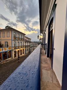 a view of a street from a building at Pousada Memórias de Minas in Ouro Preto
